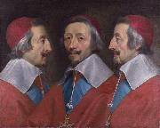 Triple Portrait of Cardinal de Richelieu Philippe de Champaigne